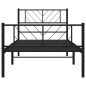 vidaXL Bettgestell mit Kopf- und Fußteil Metall Schwarz 100x200 cm vidaXL Bettgestell mit Kopf- und Fußteil Metall Schwarz 100x200 cm