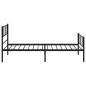 vidaXL Bettgestell mit Kopf- und Fußteil Metall Schwarz 100x200 cm vidaXL Bettgestell mit Kopf- und Fußteil Metall Schwarz 100x200 cm