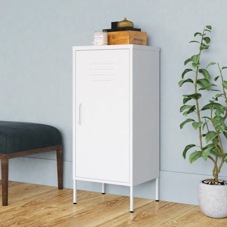 vidaXL Lagerschrank Weiß 42,5x35x101,5 cm Stahl    