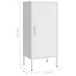 vidaXL Lagerschrank Weiß 42,5x35x101,5 cm Stahl vidaXL Lagerschrank Weiß 42,5x35x101,5 cm Stahl
