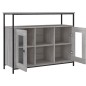vidaXL Sideboard Grau Sonoma 100x35x80 cm Holzwerkstoff vidaXL Sideboard Grau Sonoma 100x35x80 cm Holzwerkstoff