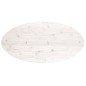 Tischplatte Weiß 90x45x2,5 cm Massivholz Kiefer Oval Tischplatte Weiß 90x45x2,5 cm Massivholz Kiefer Oval