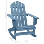 vidaXL Adirondack-Schaukelstuhl Massivholz Tanne Blau vidaXL Adirondack-Schaukelstuhl Massivholz Tanne Blau