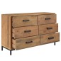 vidaXL Sideboard Braun 110x35x70 cm Massivholz Kiefer vidaXL Sideboard Braun 110x35x70 cm Massivholz Kiefer