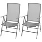 vidaXL 3-tlg. Bistro-Set mit Klappstühlen Stahl Anthrazit vidaXL 3-tlg. Bistro-Set mit Klappstühlen Stahl Anthrazit