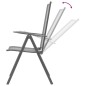vidaXL 3-tlg. Bistro-Set mit Klappstühlen Stahl Anthrazit vidaXL 3-tlg. Bistro-Set mit Klappstühlen Stahl Anthrazit