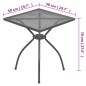 vidaXL 3-tlg. Bistro-Set mit Klappstühlen Stahl Anthrazit vidaXL 3-tlg. Bistro-Set mit Klappstühlen Stahl Anthrazit