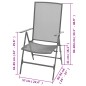 vidaXL 3-tlg. Bistro-Set mit Klappstühlen Stahl Anthrazit vidaXL 3-tlg. Bistro-Set mit Klappstühlen Stahl Anthrazit