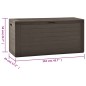 vidaXL Gartenbox Braun 116x44x55 cm vidaXL Gartenbox Braun 116x44x55 cm