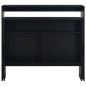 vidaXL Bartisch mit 2 Tischplatten Schwarz 130x40x120 cm vidaXL Bartisch mit 2 Tischplatten Schwarz 130x40x120 cm
