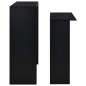vidaXL Bartisch mit 2 Tischplatten Schwarz 130x40x120 cm vidaXL Bartisch mit 2 Tischplatten Schwarz 130x40x120 cm
