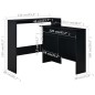 vidaXL Bartisch mit 2 Tischplatten Schwarz 130x40x120 cm vidaXL Bartisch mit 2 Tischplatten Schwarz 130x40x120 cm