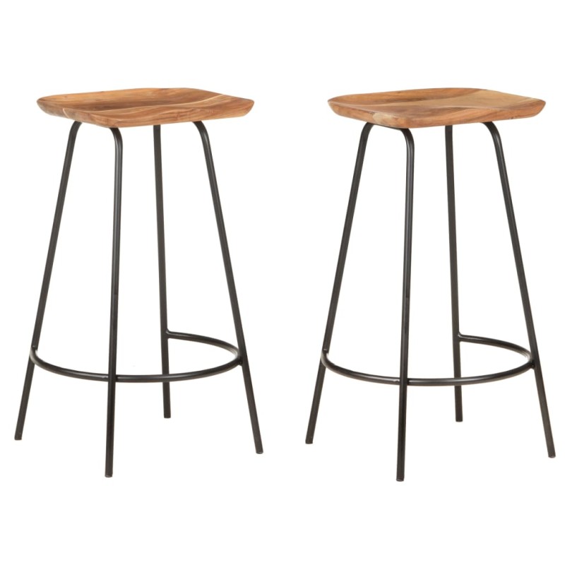 vidaXL Barhocker 2 Stk. Massivholz Akazie vidaXL Barhocker 2 Stk. Massivholz Akazie