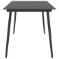 vidaXL Garten-Esstisch Schwarz 190x90x74 cm Stahl und Glas vidaXL Garten-Esstisch Schwarz 190x90x74 cm Stahl und Glas