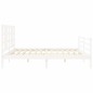 vidaXL Massivholzbett mit Kopfteil Weiß 200x200 cm vidaXL Massivholzbett mit Kopfteil Weiß 200x200 cm