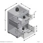 FMD Nachttisch mit 3 Schubladen Grau und Altholz-Optik FMD Nachttisch mit 3 Schubladen Grau und Altholz-Optik