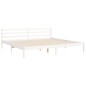 vidaXL Massivholzbett mit Kopfteil Weiß 200x200 cm vidaXL Massivholzbett mit Kopfteil Weiß 200x200 cm