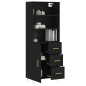 vidaXL Highboard Schwarz 69,5x34x180 cm Holzwerkstoff vidaXL Highboard Schwarz 69,5x34x180 cm Holzwerkstoff