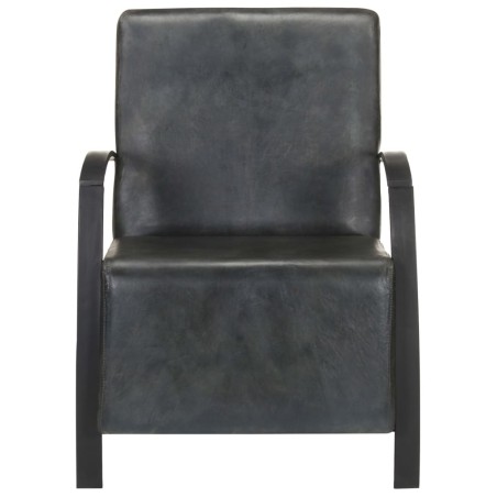 Sessel Distressed Grau Echtleder