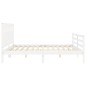 vidaXL Massivholzbett mit Kopfteil Weiß 200x200 cm vidaXL Massivholzbett mit Kopfteil Weiß 200x200 cm