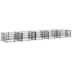 vidaXL Outdoor-Hundezwinger Stahl 18,77 m²