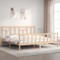 vidaXL Massivholzbett mit Kopfteil 200x200 cm vidaXL Massivholzbett mit Kopfteil 200x200 cm