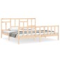 vidaXL Massivholzbett mit Kopfteil 200x200 cm vidaXL Massivholzbett mit Kopfteil 200x200 cm