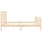vidaXL Massivholzbett mit Kopfteil 200x200 cm vidaXL Massivholzbett mit Kopfteil 200x200 cm