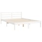 vidaXL Massivholzbett mit Kopfteil Weiß 120x200 cm vidaXL Massivholzbett mit Kopfteil Weiß 120x200 cm