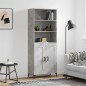 vidaXL Highboard Betongrau 69,5x34x180 cm Holzwerkstoff vidaXL Highboard Betongrau 69,5x34x180 cm Holzwerkstoff