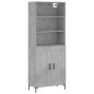vidaXL Highboard Betongrau 69,5x34x180 cm Holzwerkstoff vidaXL Highboard Betongrau 69,5x34x180 cm Holzwerkstoff