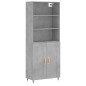 vidaXL Highboard Betongrau 69,5x34x180 cm Holzwerkstoff vidaXL Highboard Betongrau 69,5x34x180 cm Holzwerkstoff