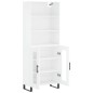 vidaXL Highboard Hochglanz-Weiß 69,5x34x180 cm Holzwerkstoff vidaXL Highboard Hochglanz-Weiß 69,5x34x180 cm Holzwerkstoff