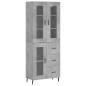 Highboard Betongrau 69,5x34x180 cm Holzwerkstoff Highboard Betongrau 69,5x34x180 cm Holzwerkstoff
