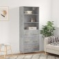 vidaXL Highboard Betongrau 69,5x34x180 cm Holzwerkstoff vidaXL Highboard Betongrau 69,5x34x180 cm Holzwerkstoff
