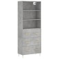 vidaXL Highboard Betongrau 69,5x34x180 cm Holzwerkstoff vidaXL Highboard Betongrau 69,5x34x180 cm Holzwerkstoff