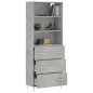 vidaXL Highboard Betongrau 69,5x34x180 cm Holzwerkstoff vidaXL Highboard Betongrau 69,5x34x180 cm Holzwerkstoff