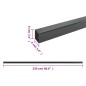vidaXL Zaunpfosten 10 Stk. Grau 220 cm Stahl vidaXL Zaunpfosten 10 Stk. Grau 220 cm Stahl