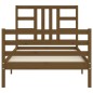 vidaXL Massivholzbett mit Kopfteil Honigbraun 90x200 cm vidaXL Massivholzbett mit Kopfteil Honigbraun 90x200 cm