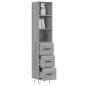 vidaXL Highboard Grau Sonoma 34,5x34x180 cm Holzwerkstoff