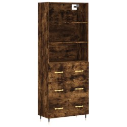 vidaXL Highboard Räuchereiche 69,5x34x180 cm Holzwerkstoff