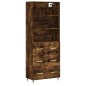 vidaXL Highboard Räuchereiche 69,5x34x180 cm Holzwerkstoff vidaXL Highboard Räuchereiche 69,5x34x180 cm Holzwerkstoff