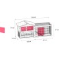 FLAMINGO Kaninchenstall Sunshine Urban 155x53x70 cm Braun FLAMINGO Kaninchenstall Sunshine Urban 155x53x70 cm Braun