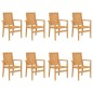 vidaXL Gartenstühle 8 Stk. Stapelbar 56,5x57,5x91 cm Massivholz Teak vidaXL Gartenstühle 8 Stk. Stapelbar 56,5x57,5x91 cm Massivholz Teak
