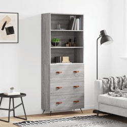 vidaXL Highboard Grau Sonoma 69,5x34x180 cm Holzwerkstoff