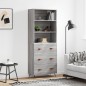 vidaXL Highboard Grau Sonoma 69,5x34x180 cm Holzwerkstoff vidaXL Highboard Grau Sonoma 69,5x34x180 cm Holzwerkstoff