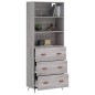 vidaXL Highboard Grau Sonoma 69,5x34x180 cm Holzwerkstoff vidaXL Highboard Grau Sonoma 69,5x34x180 cm Holzwerkstoff