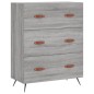 vidaXL Highboard Grau Sonoma 69,5x34x180 cm Holzwerkstoff vidaXL Highboard Grau Sonoma 69,5x34x180 cm Holzwerkstoff