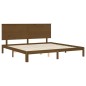 vidaXL Massivholzbett mit Kopfteil Honigbraun 200x200 cm vidaXL Massivholzbett mit Kopfteil Honigbraun 200x200 cm