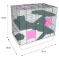 FLAMINGO Hamsterkäfig Jaro 4 58x38x55 cm Schwarz und Blau FLAMINGO Hamsterkäfig Jaro 4 58x38x55 cm Schwarz und Blau